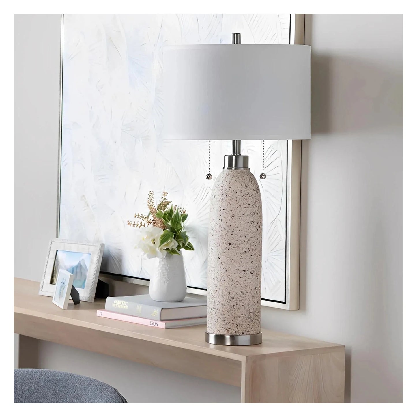 Nihal of Westport Table Lamps (2-Pack), Beige, Transitional