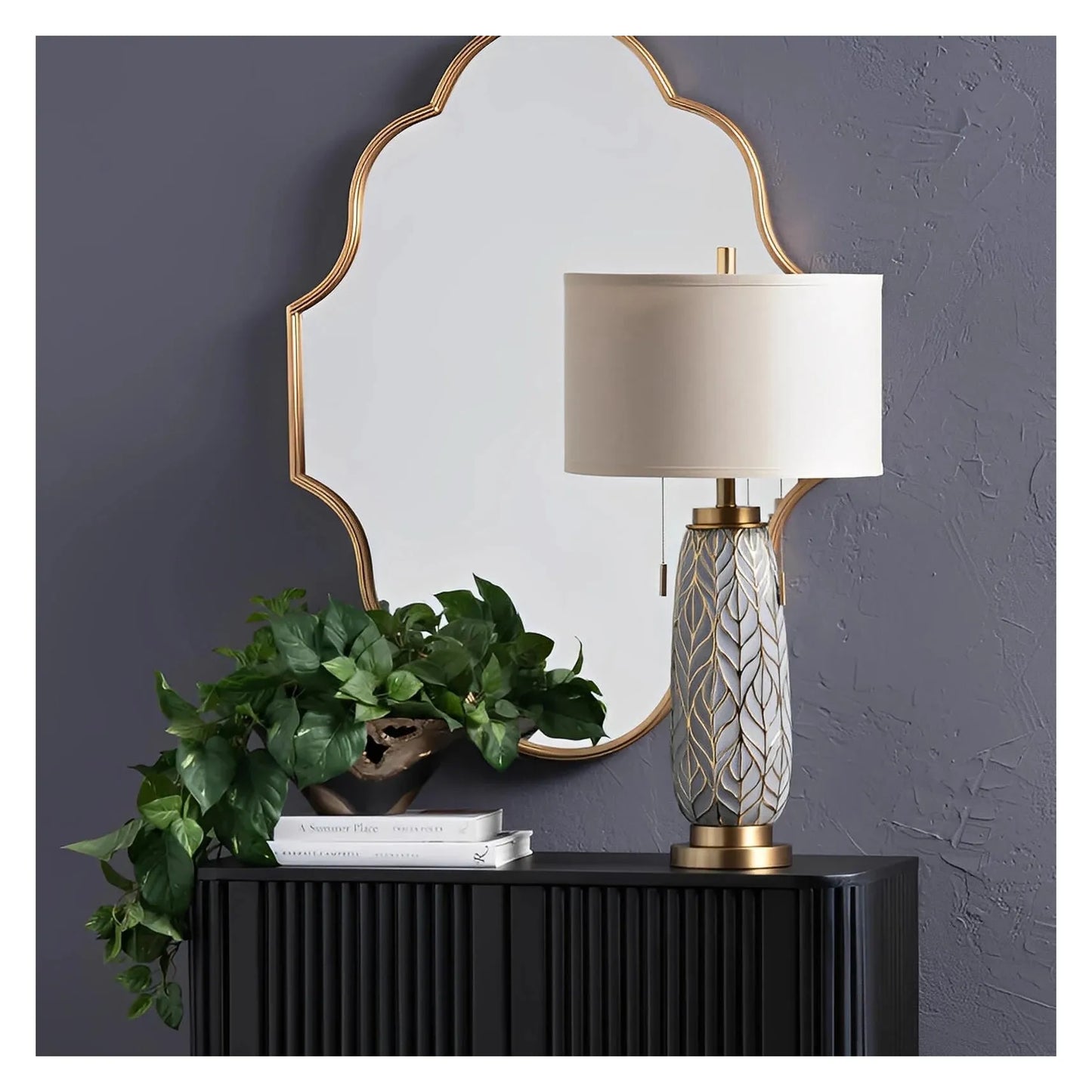 Gienah of Mystic Coast Table Lamps (2-Pack), Grey, Transitional