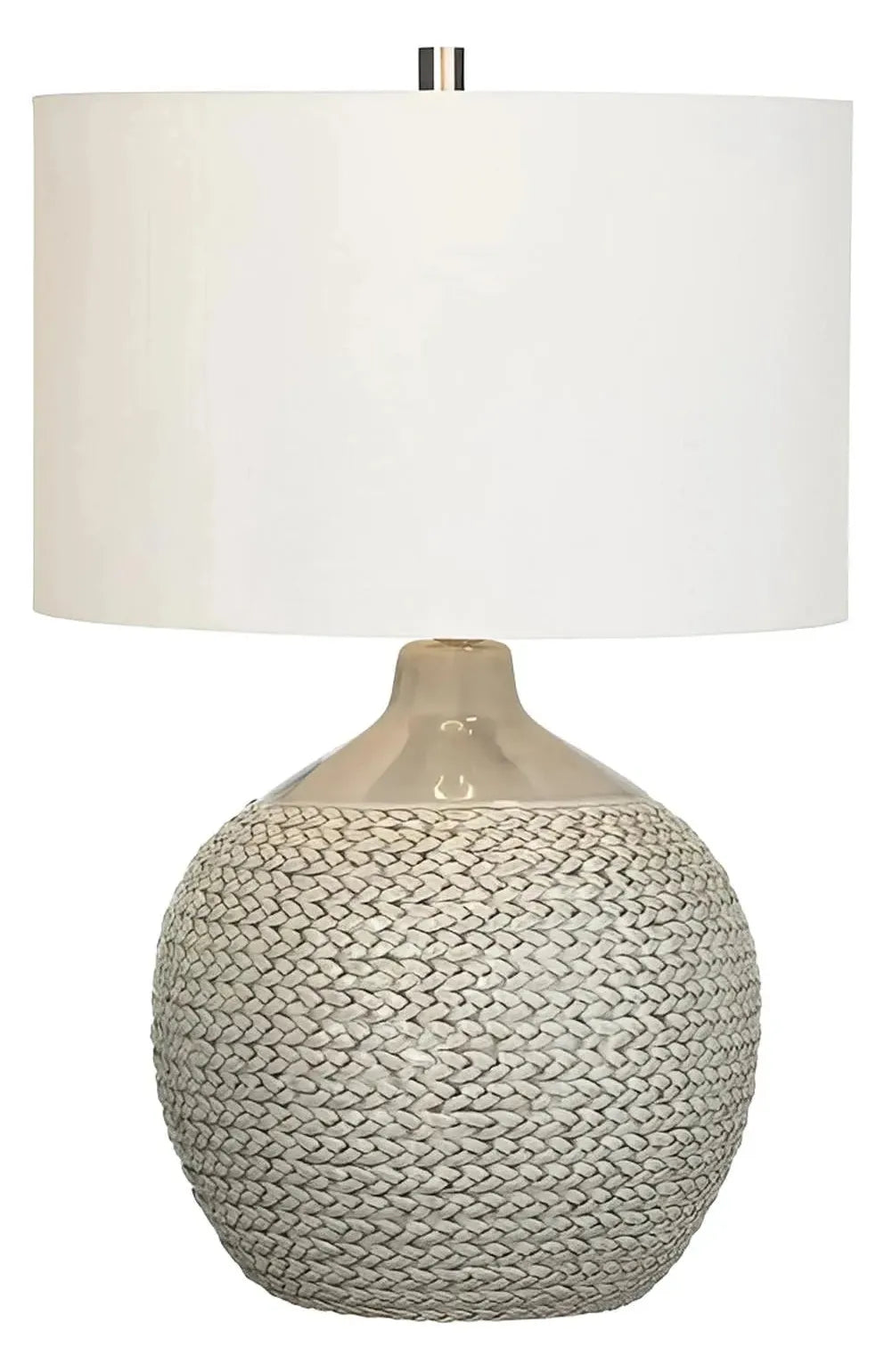 Achernar of Ocean Point Table Lamps (2-Pack), Grey, Traditional