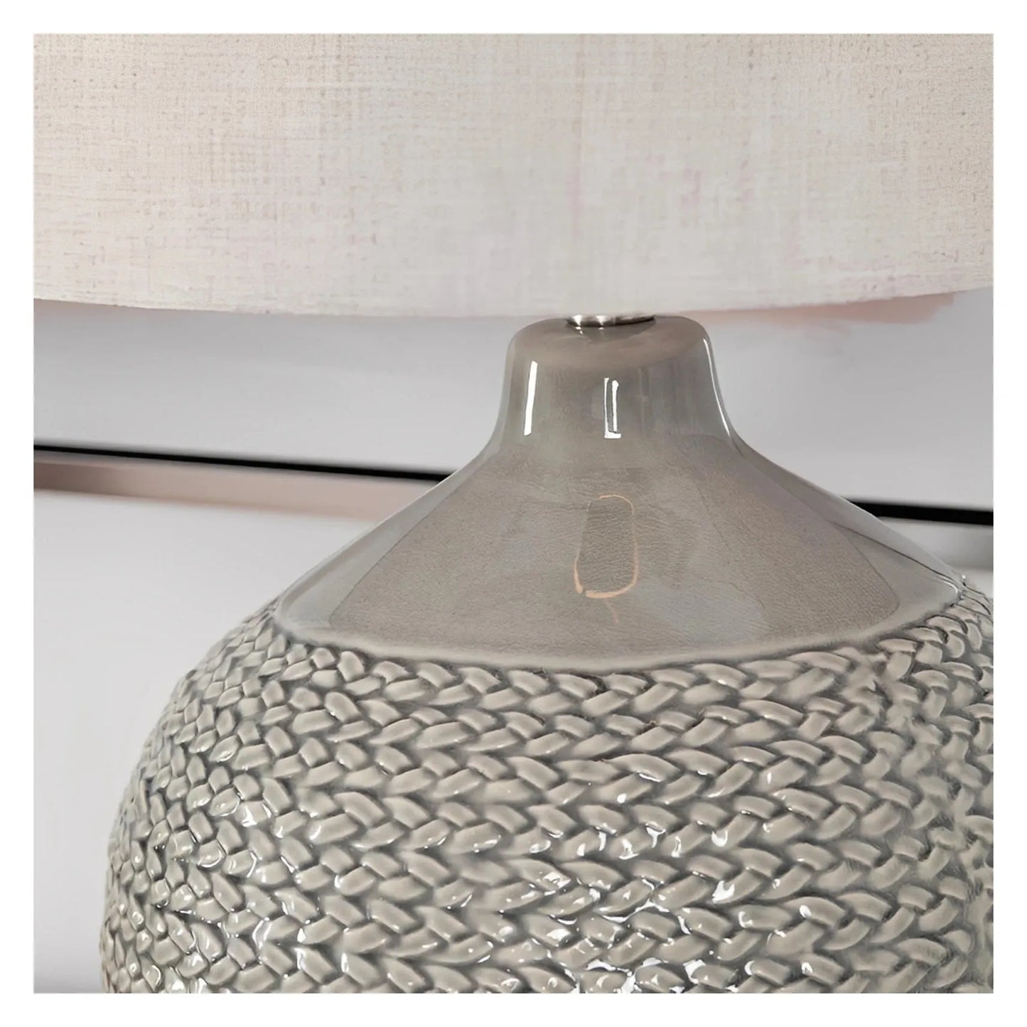 Achernar of Ocean Point Table Lamps (2-Pack), Grey, Traditional