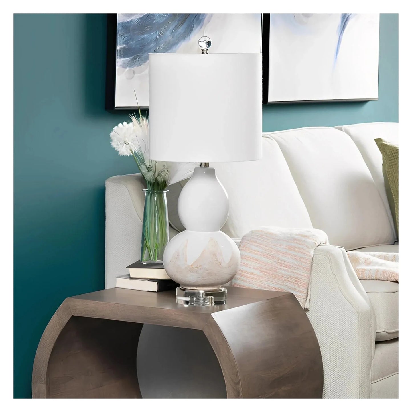 Wasat of Nantucket Table Lamps (2-Pack), White, Transitional