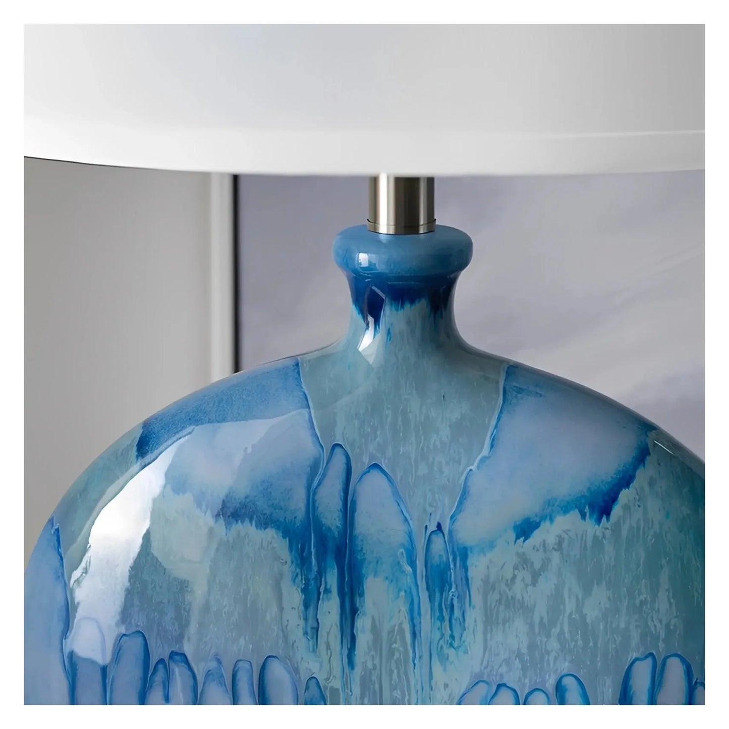 Gemma of Woodstock Table Lamps (2-Pack), Blue, Transitional