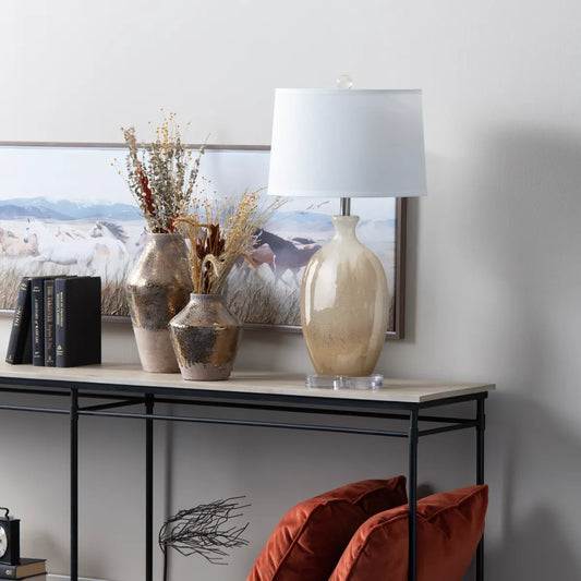 Wezen of Lowell Table Lamps (2-Pack), Orange, Transitional