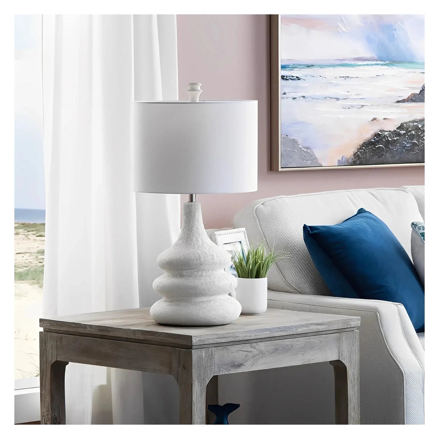 Canopus of Fairfield Harbor Table Lamps (2-Pack), Cream, Transitional