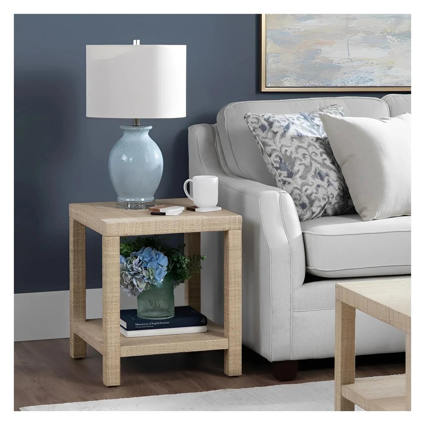 Alcor of Kennebunk Table Lamps (2-Pack), Blue, Coastal