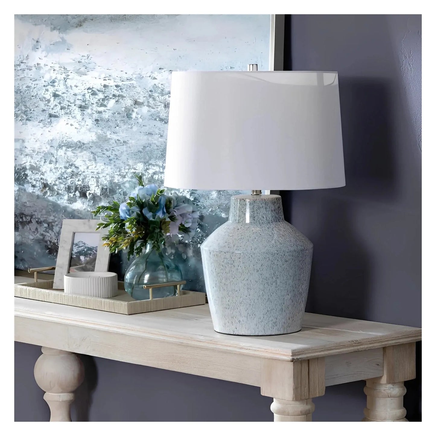 Nihal of Appleton Table Lamps (2-Pack), Grey, Coastal