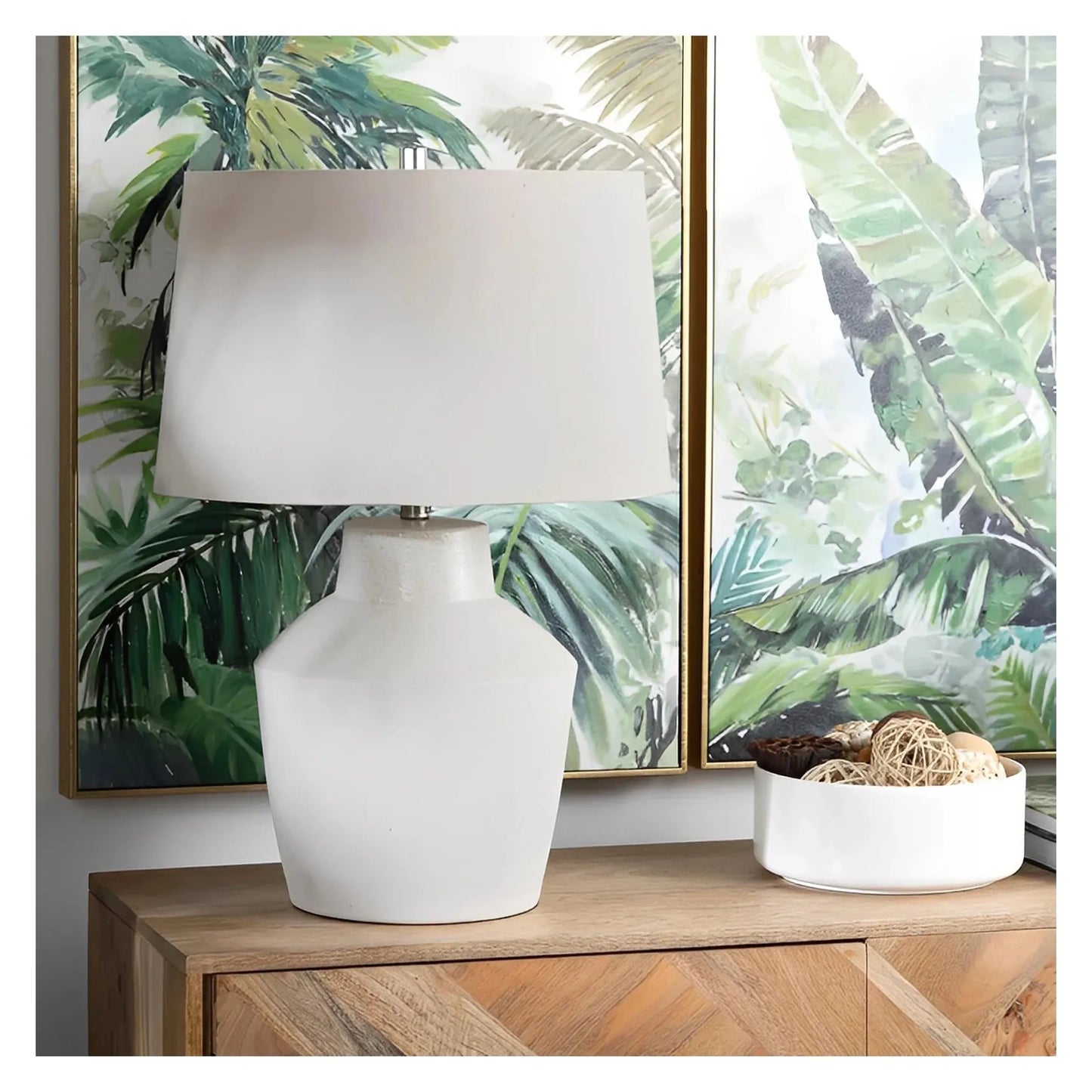 Hydra of Brandywine Table Lamps (2-Pack), White, Coastal