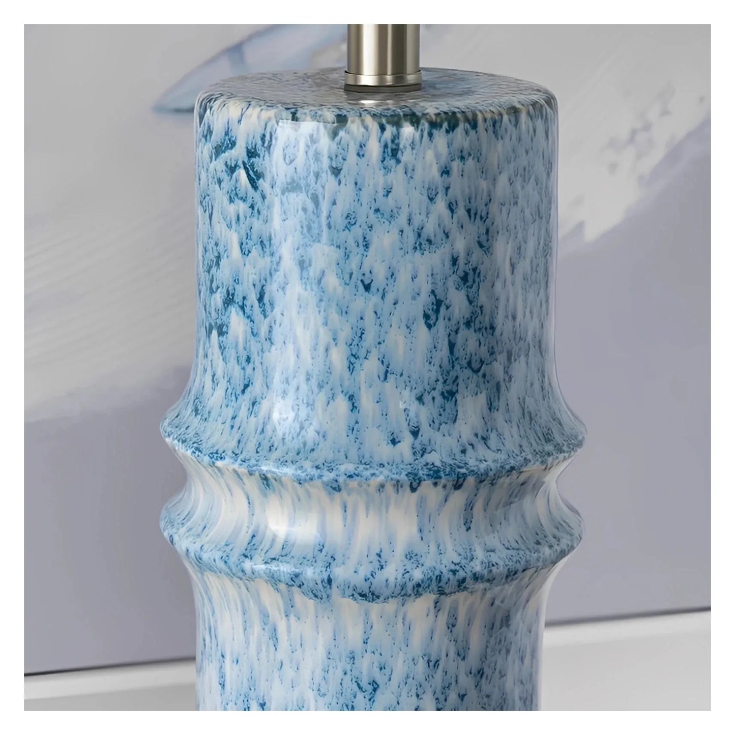 Fornax of Hearthstone Table Lamps (2-Pack), Blue, Coastal