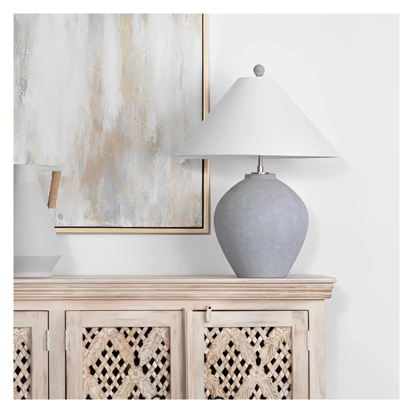 Canopus of Silverbrook Table Lamps (2-Pack), Grey, Transitional