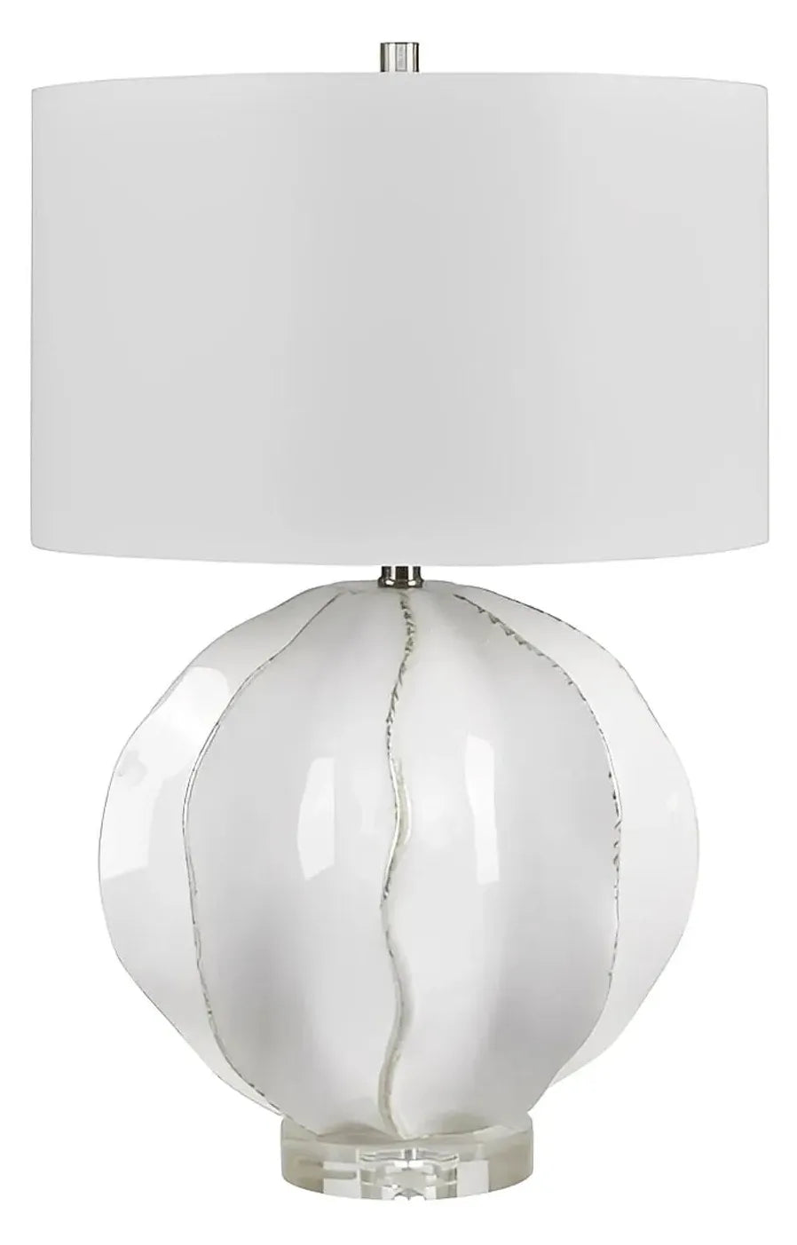 Pleione of Foxboro Table Lamps (2-Pack), White, Coastal