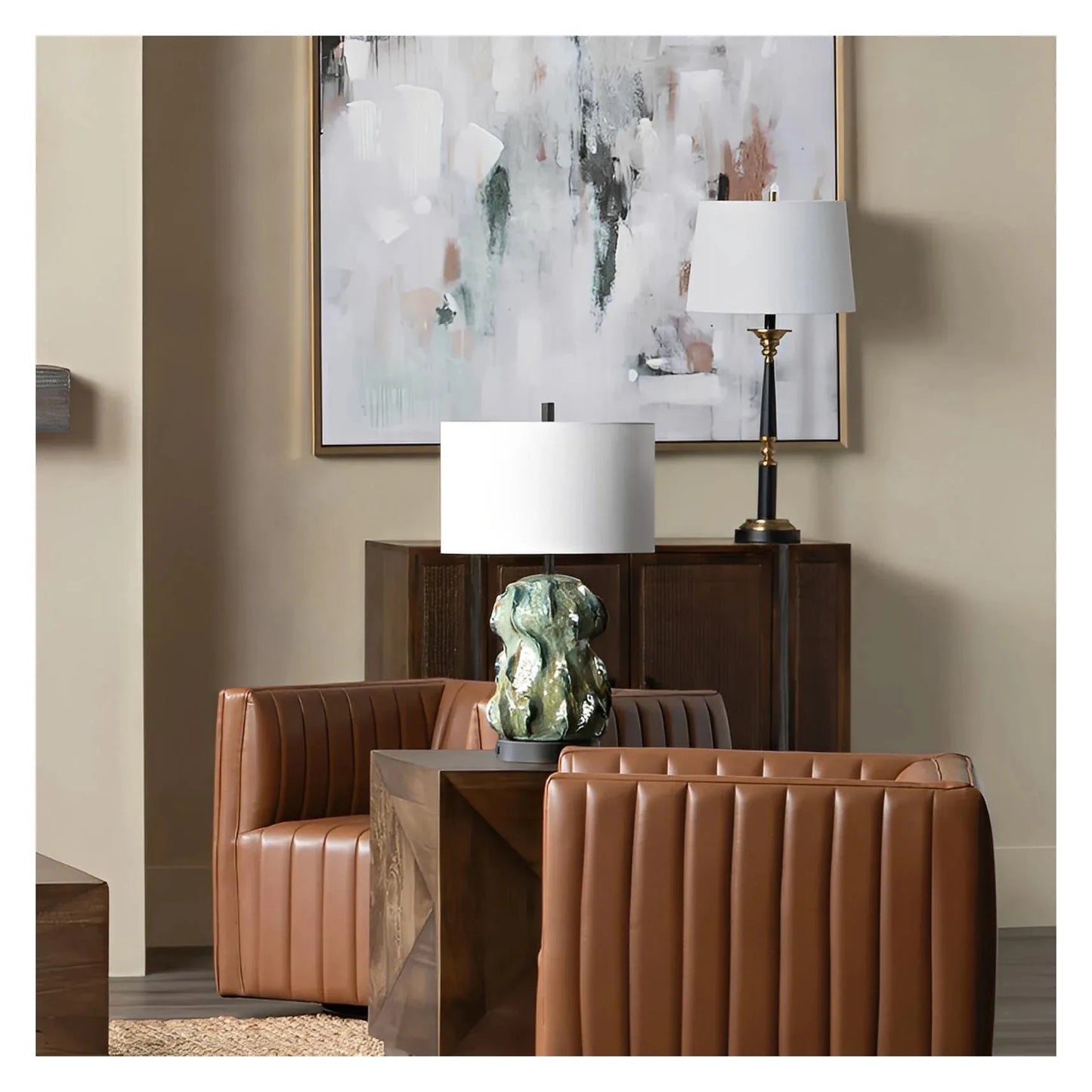 Adhara of Manchester Table Lamps (2-Pack), Transitional