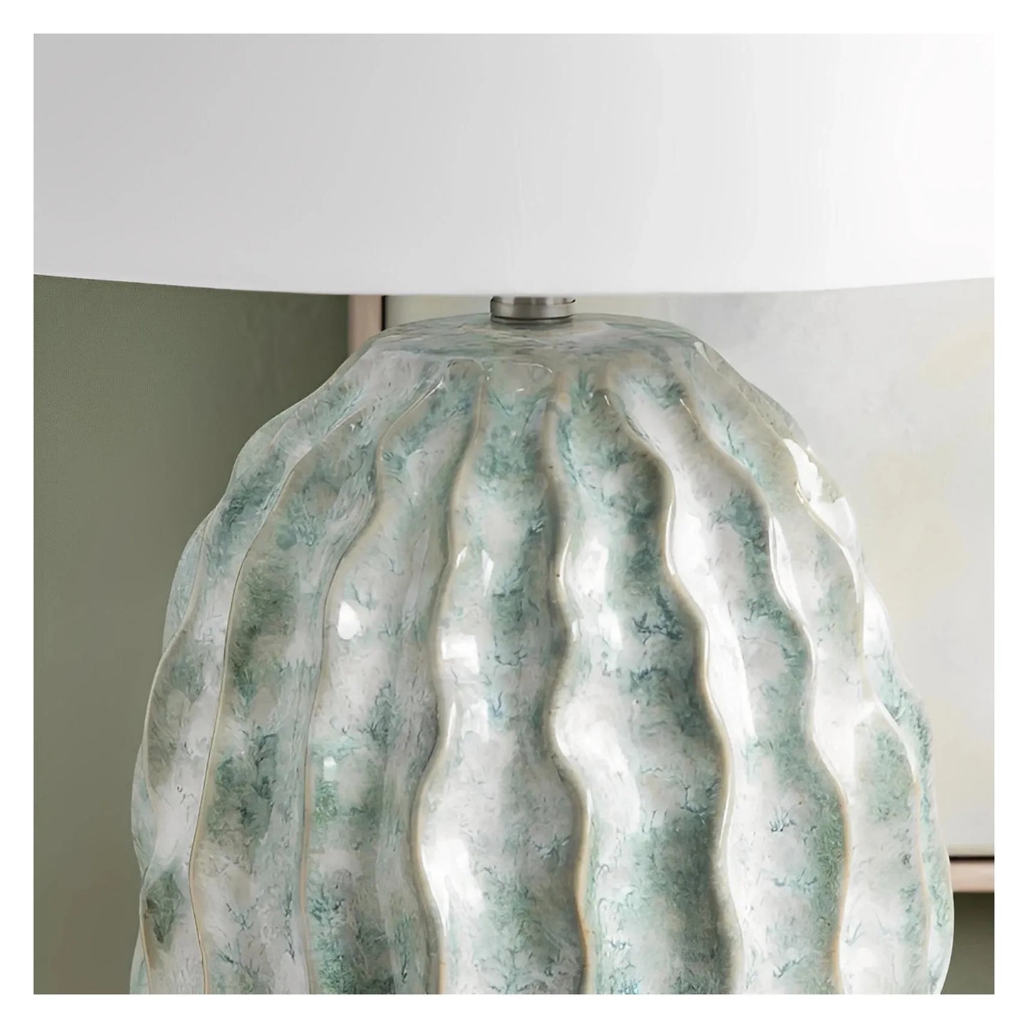 Fomalhaut of Hudson Valley Table Lamps (2-Pack), Green, Coastal