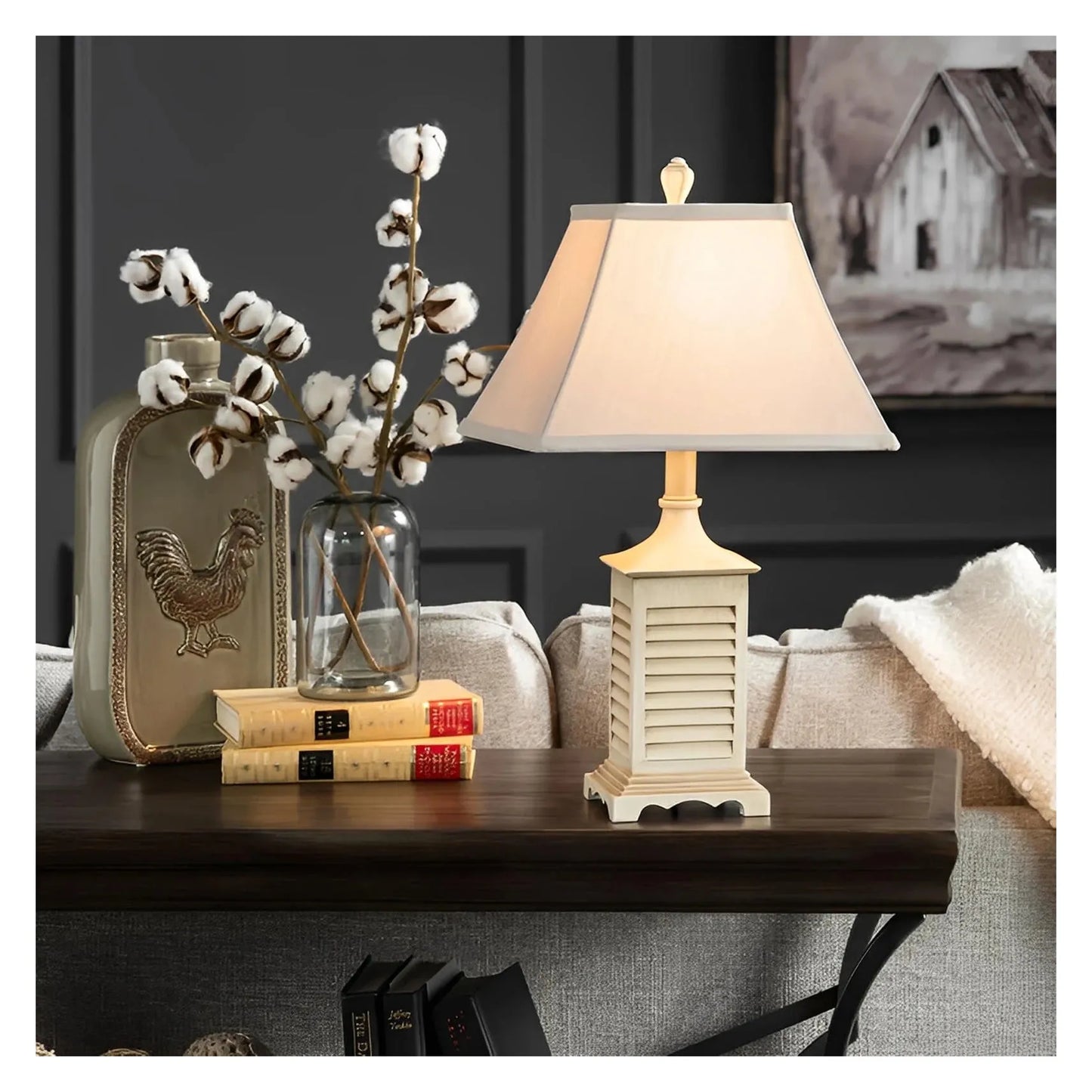 Altinak of Lakehurst Table Lamps (2-Pack), White, Coastal