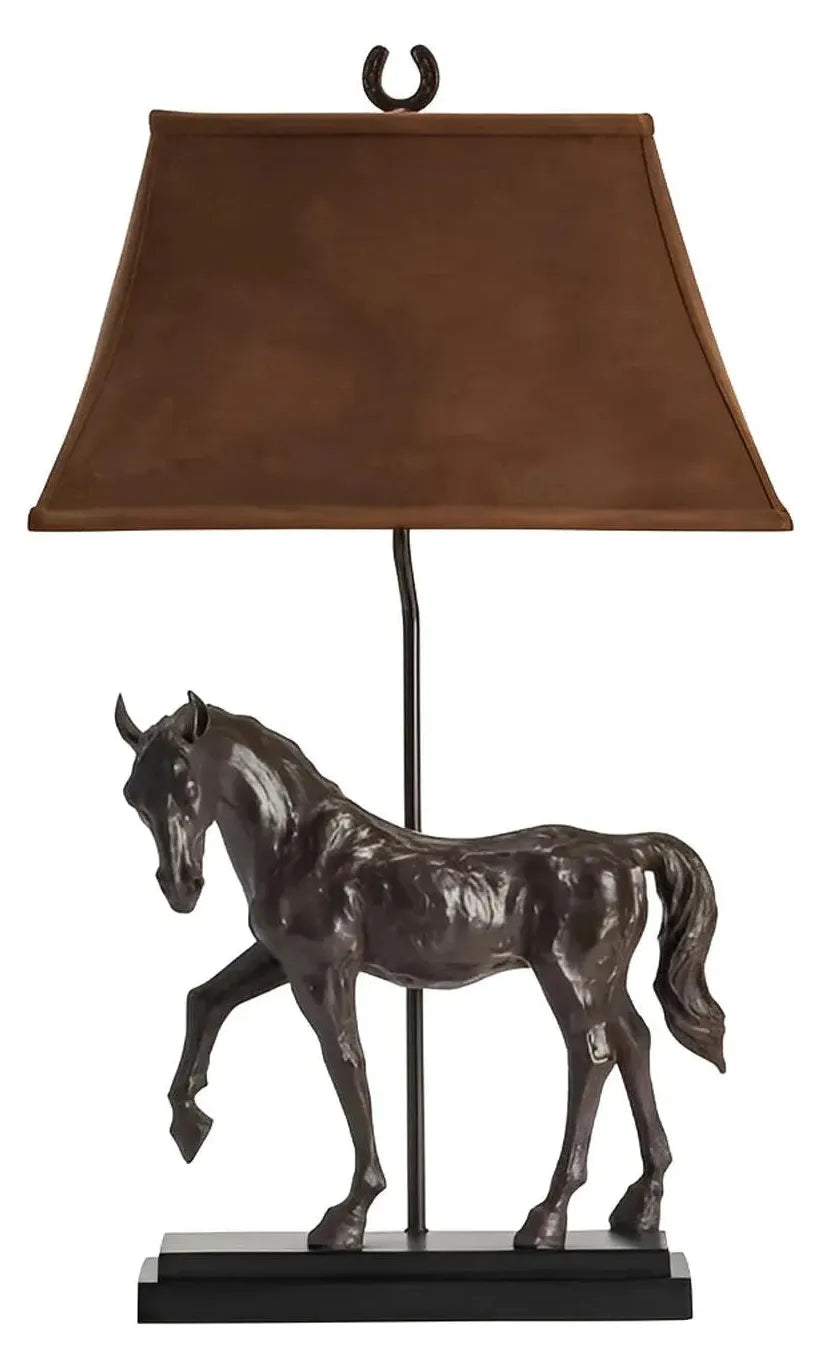 Horse of Stillwater Table Lamps (2-Pack), Bronze, Rustic