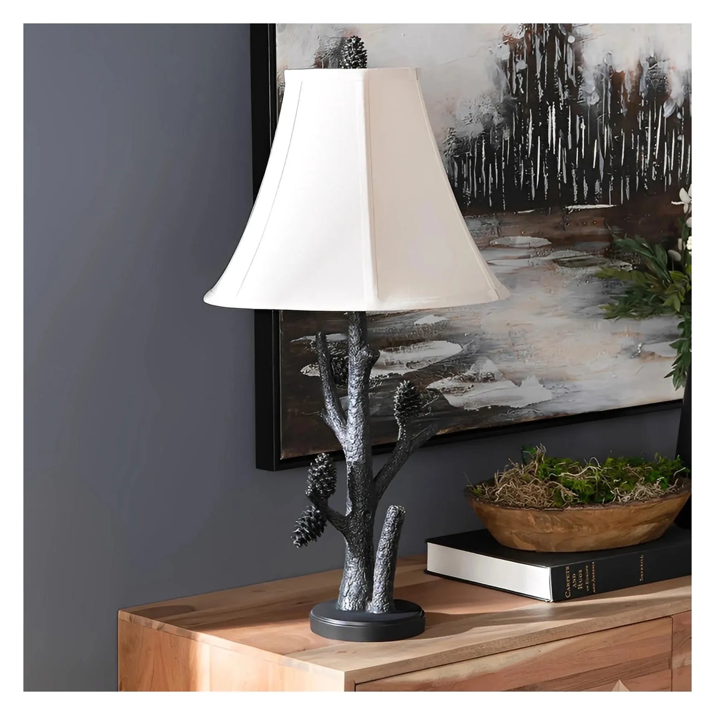 Branch of Burlington Table Lamps (2-Pack), Brown, Rustic