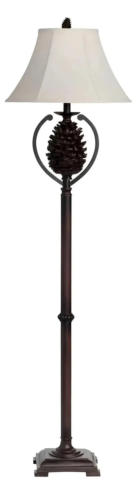 Oakridge Pine Cone Floor Lamp, Brown, Rustic