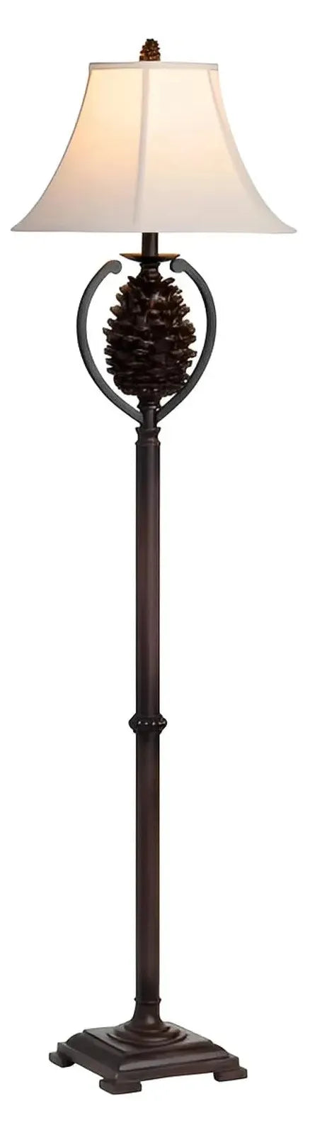 Oakridge Pine Cone Floor Lamp, Brown, Rustic