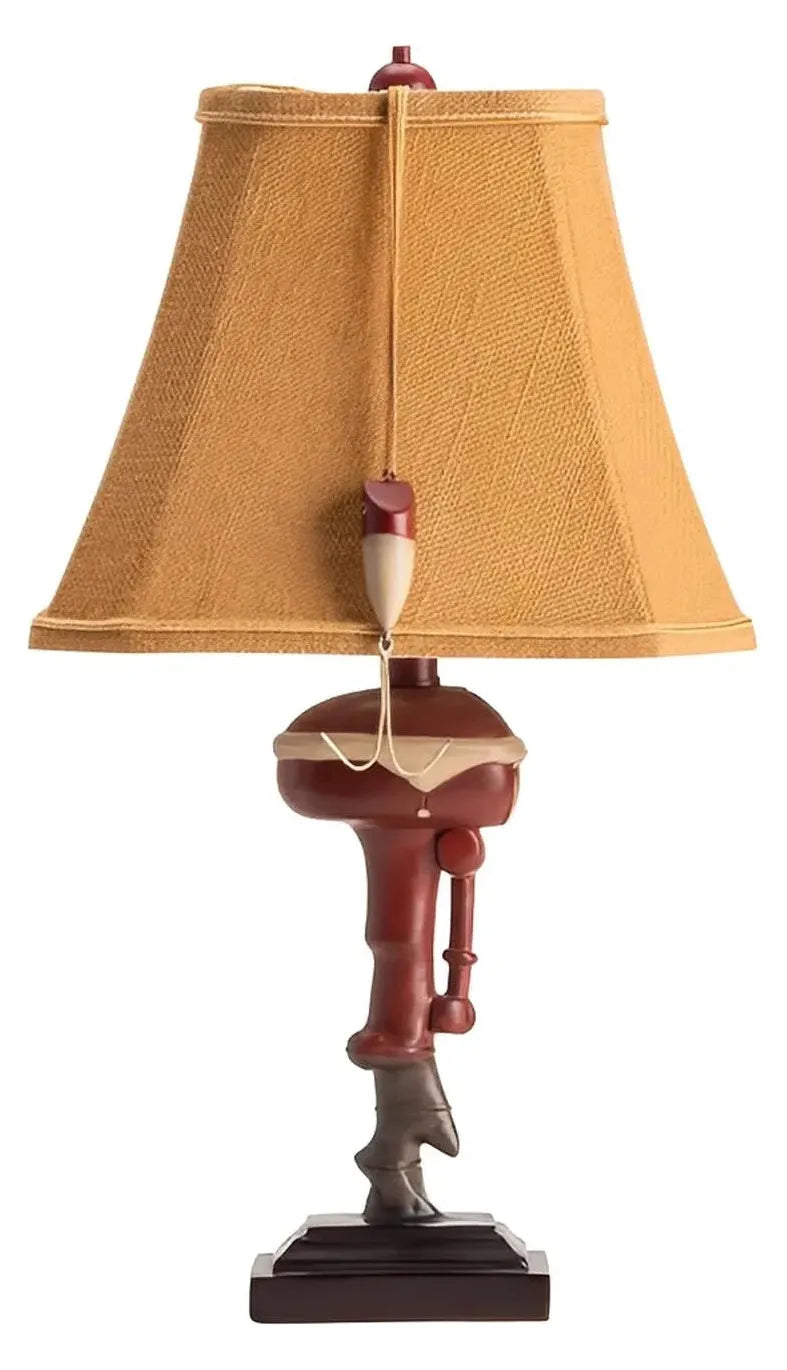 Gone Fishin' in Camden Table Lamps (2-Pack), Red, Rustic