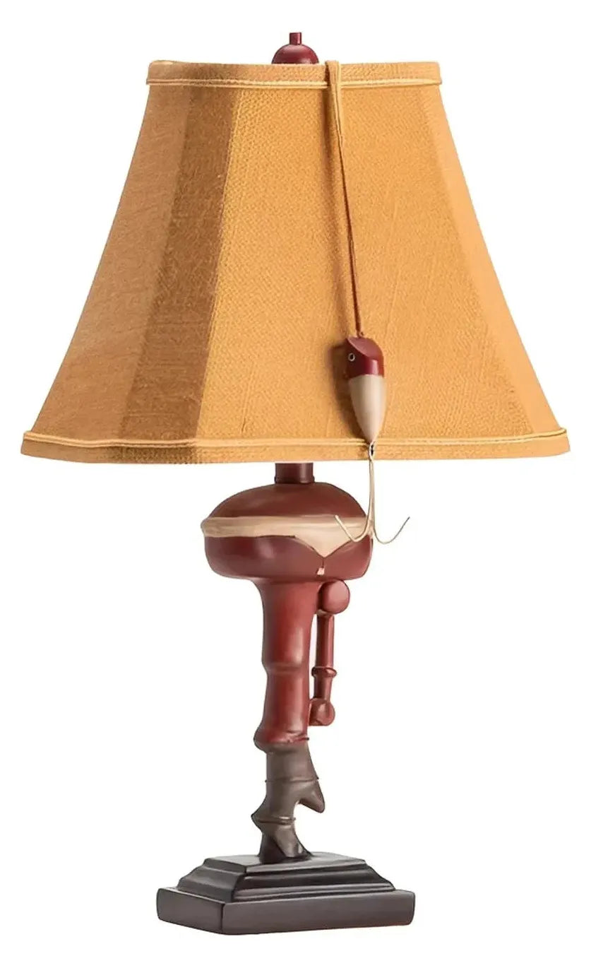 Gone Fishin' in Camden Table Lamps (2-Pack), Red, Rustic