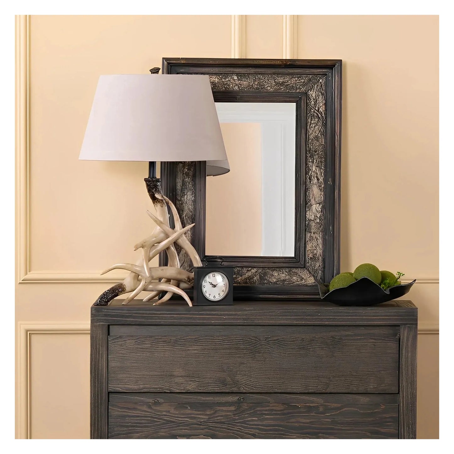 Twisted Antlers Table Lamps (2-Pack), Brown, Rustic