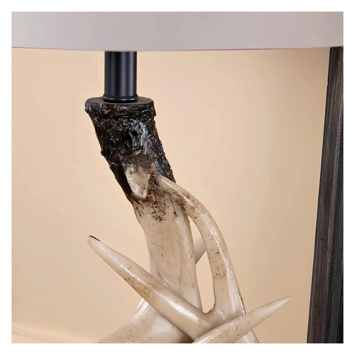 Twisted Antlers Table Lamps (2-Pack), Brown, Rustic