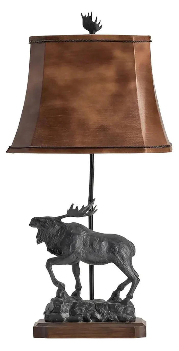 Moose Point Table Lamps (2-Pack), Brown, Rustic
