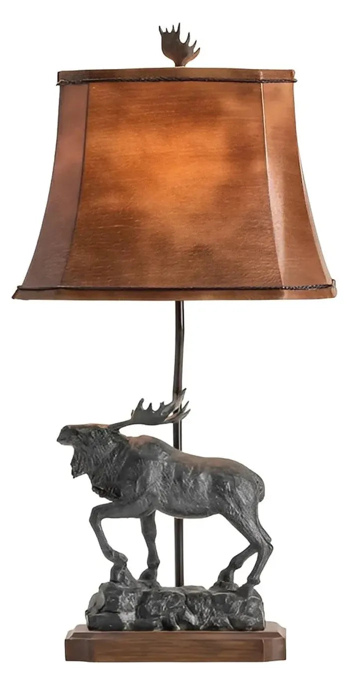 Moose Point Table Lamps (2-Pack), Brown, Rustic