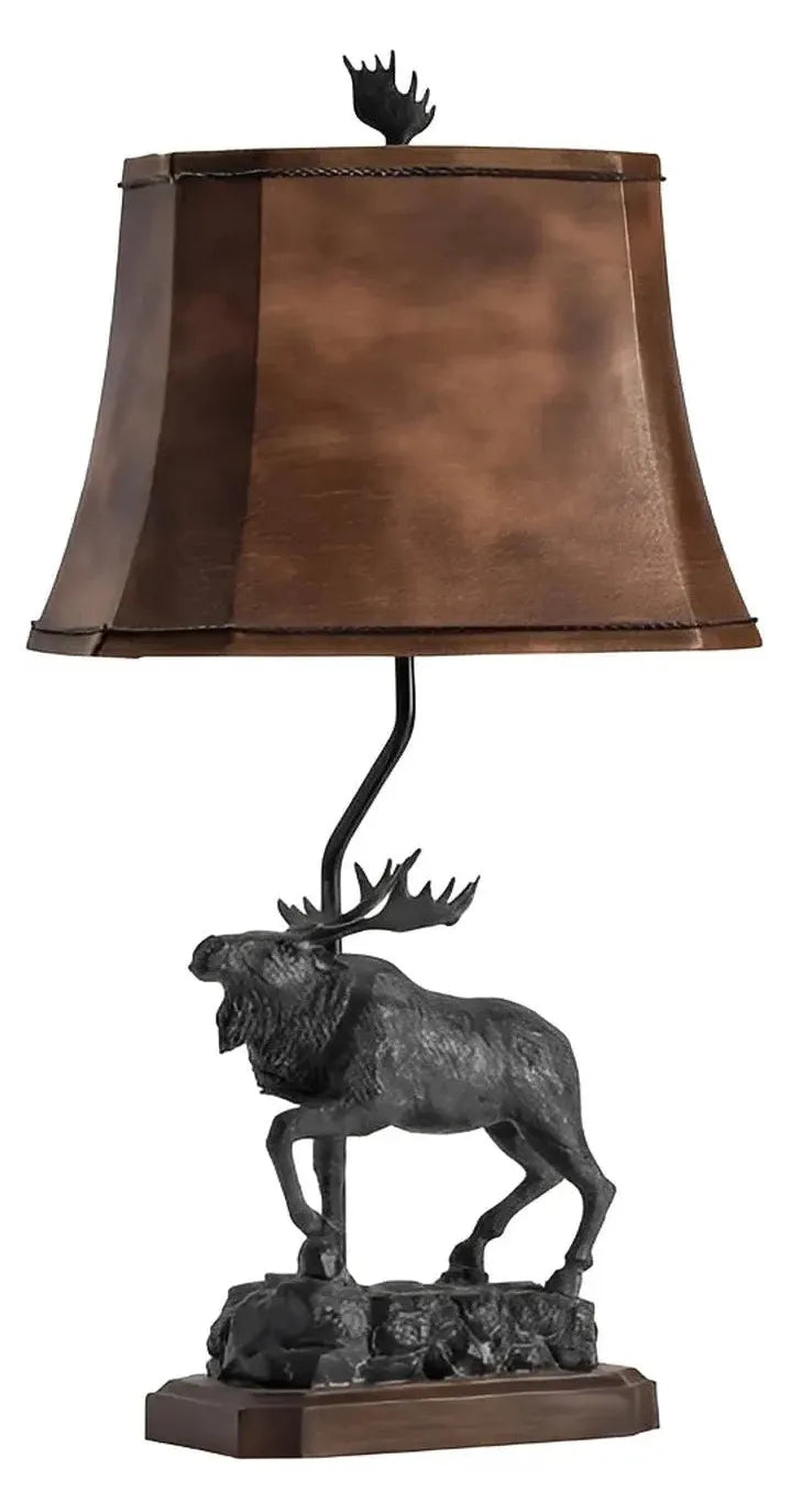 Moose Point Table Lamps (2-Pack), Brown, Rustic