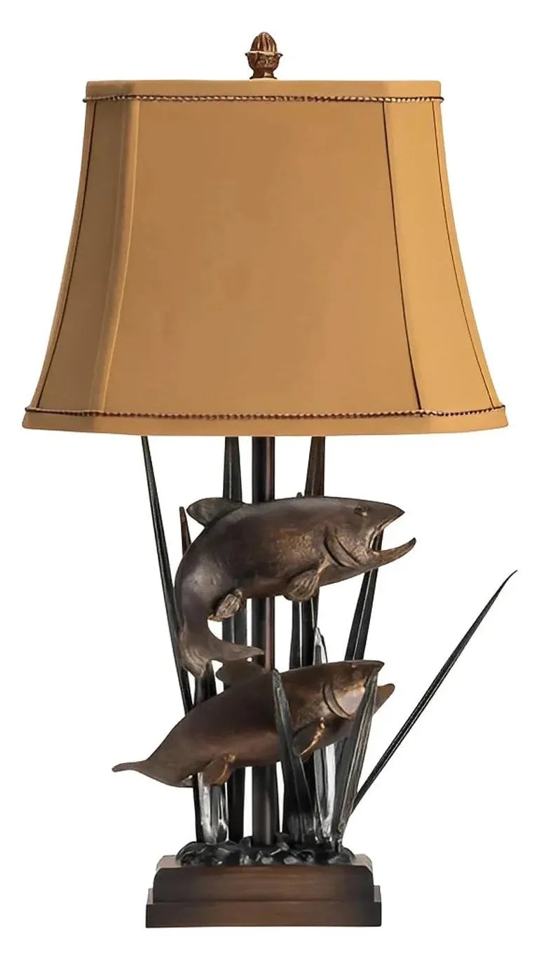 Passing Bass Table Lamps (2-Pack), Bronze, Rustic