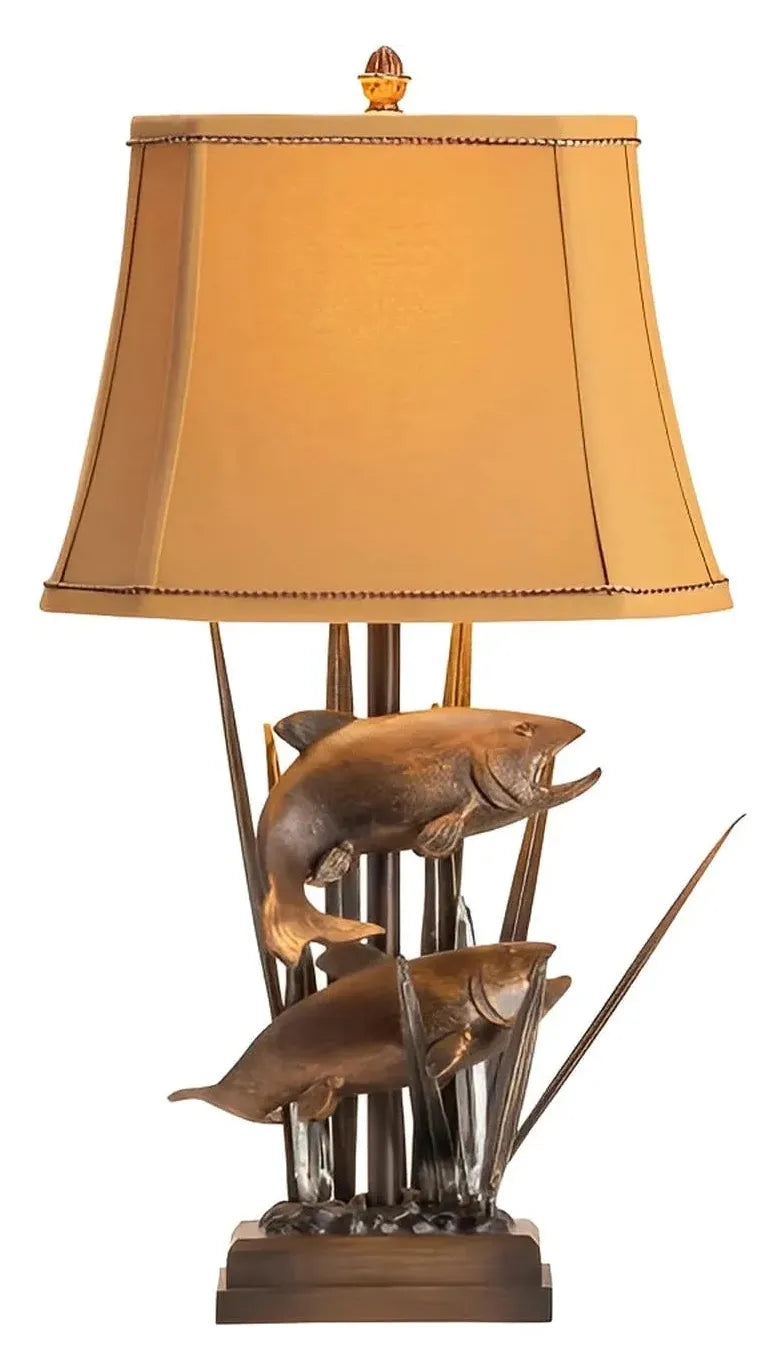 Passing Bass Table Lamps (2-Pack), Bronze, Rustic