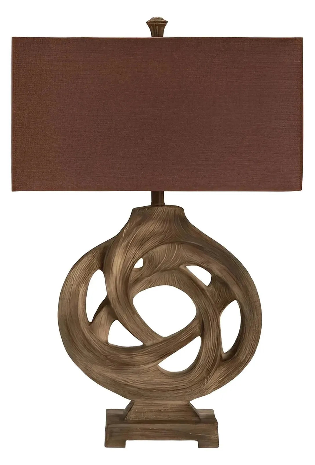 Enif of Lowell Table Lamps (2-Pack), Brown, Rustic