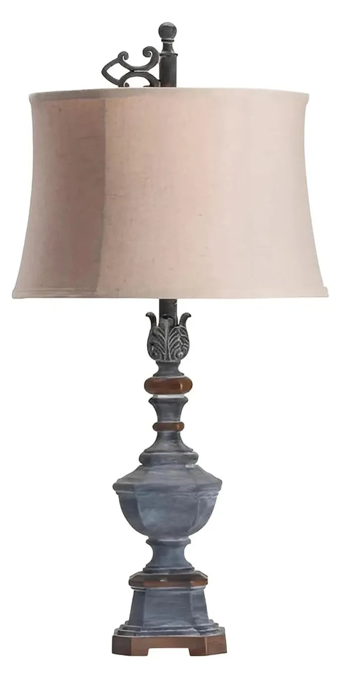 Atlas of White Mountain Table Lamps (2-Pack), Grey, Traditional