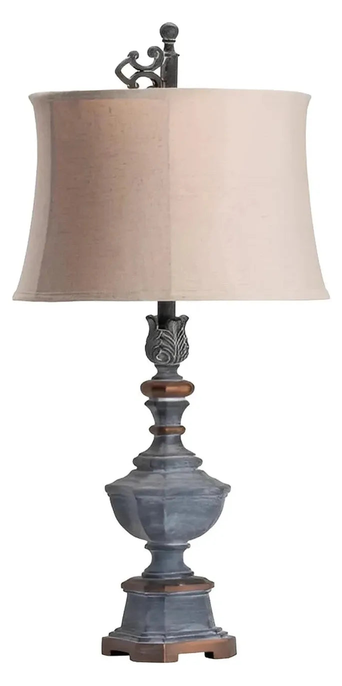 Atlas of White Mountain Table Lamps (2-Pack), Grey, Traditional