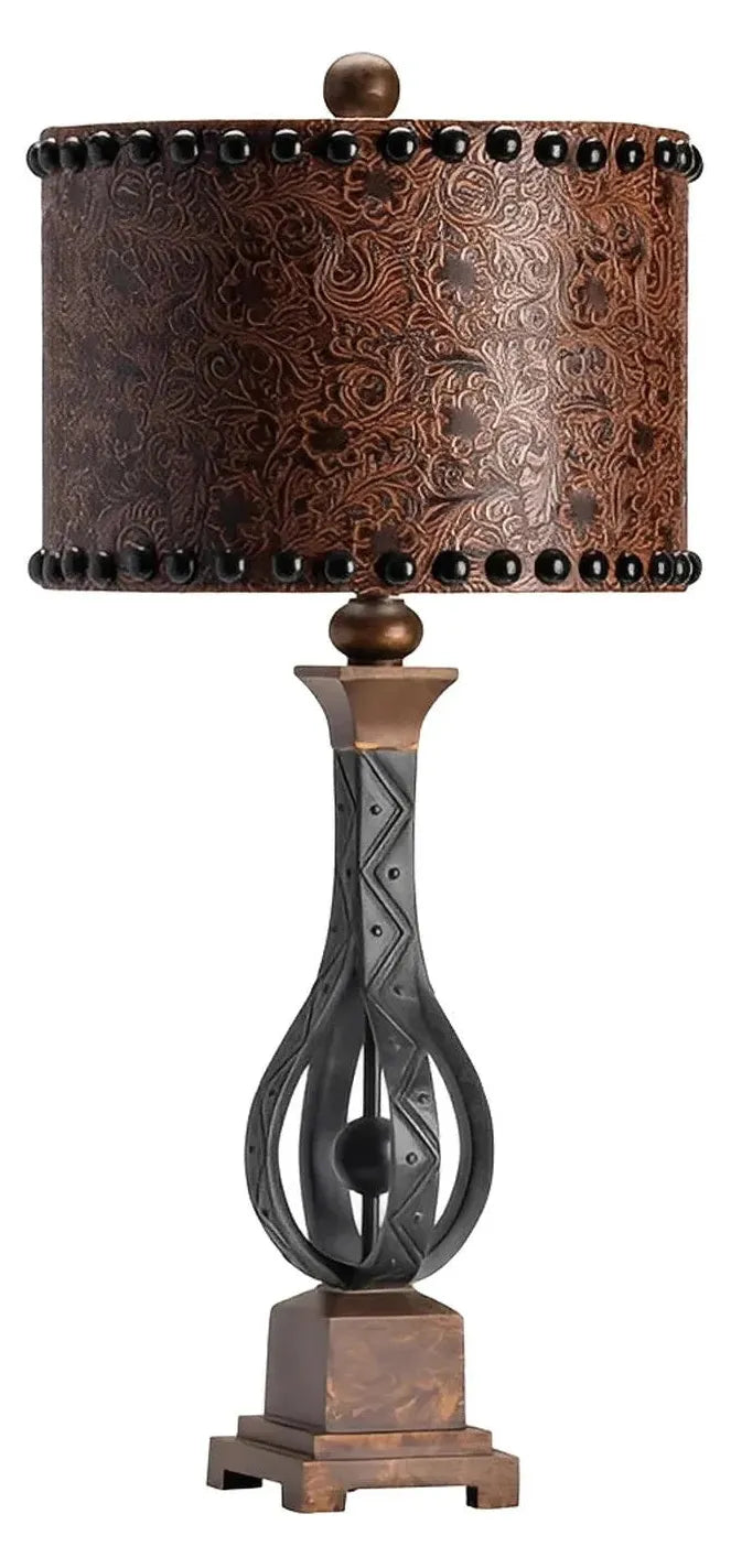 Deneb of Saratoga Table Lamps (2-Pack), Brown, Rustic