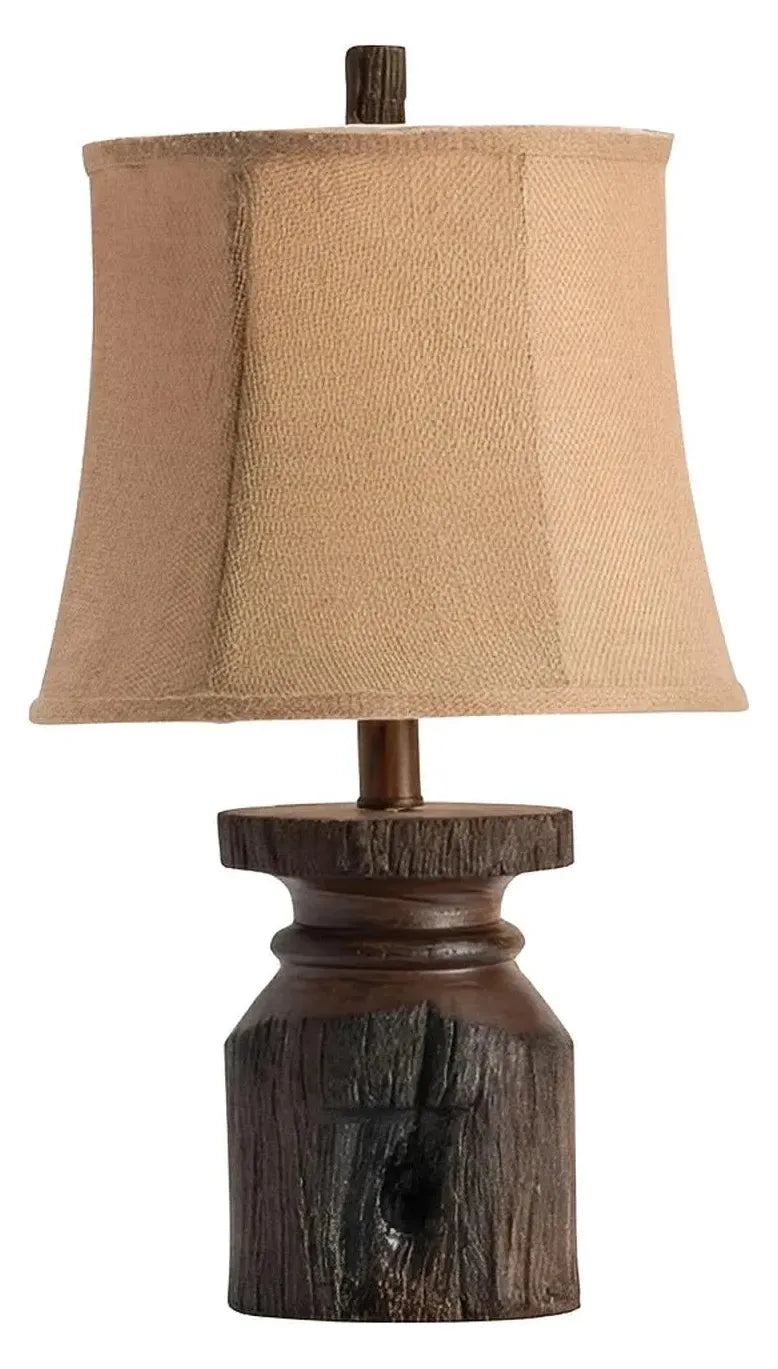 Natural Tree Trunk Birdhouse Table Lamps (2-Pack), Brown, Rustic