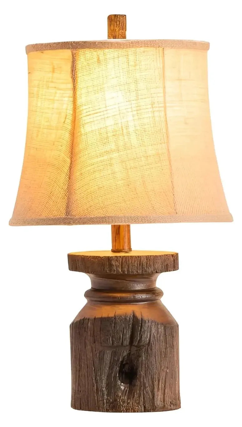 Natural Tree Trunk Birdhouse Table Lamps (2-Pack), Brown, Rustic