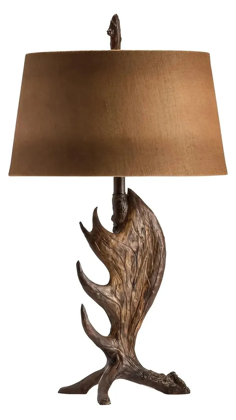 Moose Antler of Willow Springs Table Lamps (2-Pack), Brown, Rustic