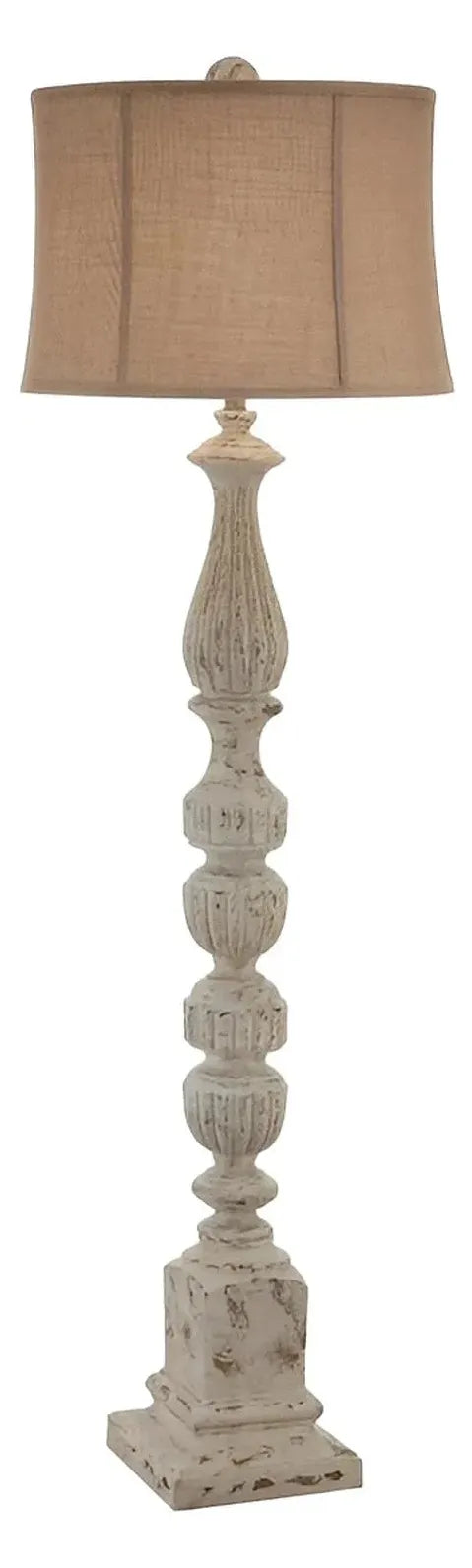 Alnitak of Tideview Floor Lamp, White, Rustic