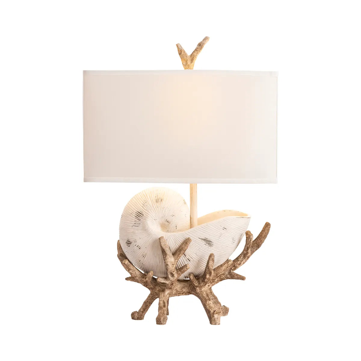 Coastal Charm Seashell and Coral Table Lamps (2-Pack)