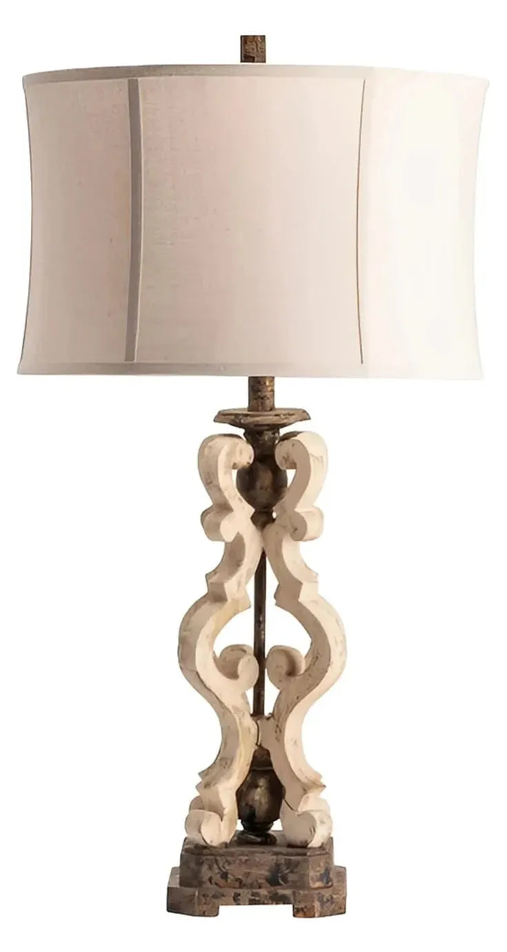 Wezen of Montpelier Table Lamps (2-Pack), Beige, Traditional