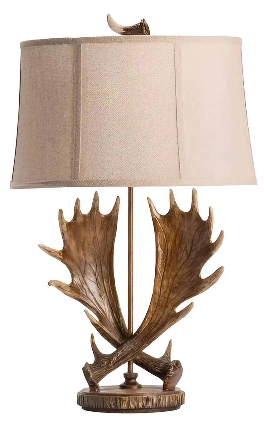 Oakridge Moose Antlers Table Lamps (2-Pack), Brown, Rustic