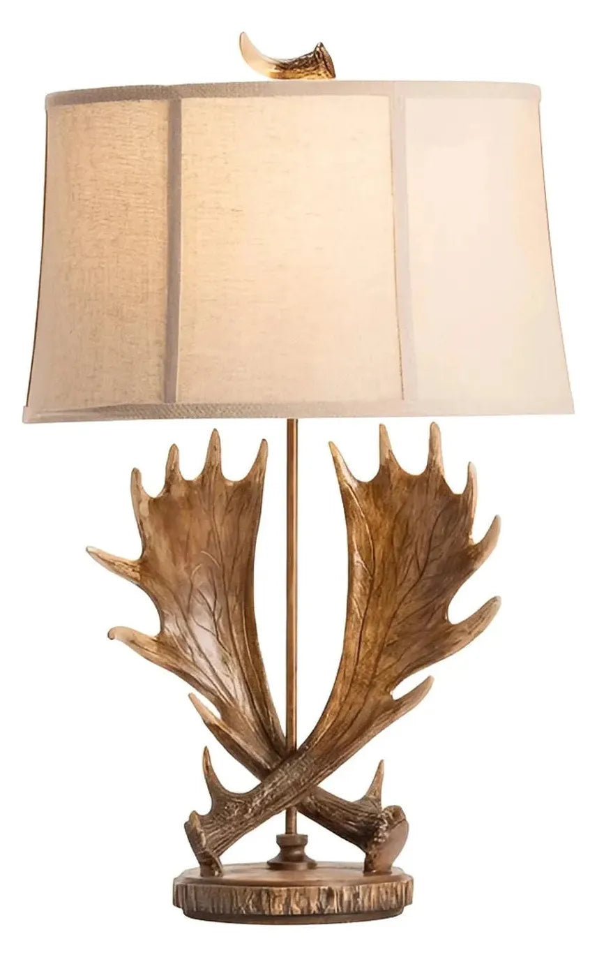 Oakridge Moose Antlers Table Lamps (2-Pack), Brown, Rustic