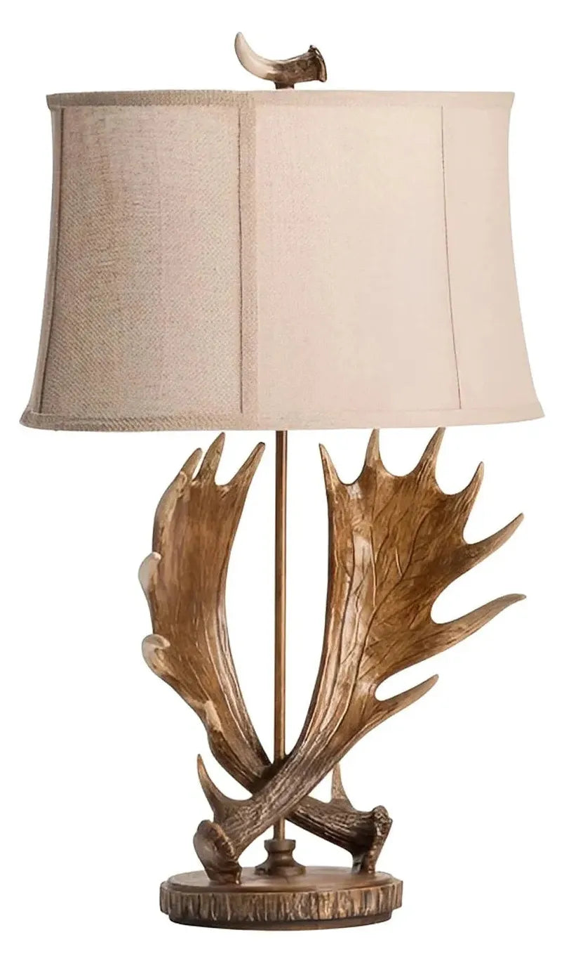 Oakridge Moose Antlers Table Lamps (2-Pack), Brown, Rustic