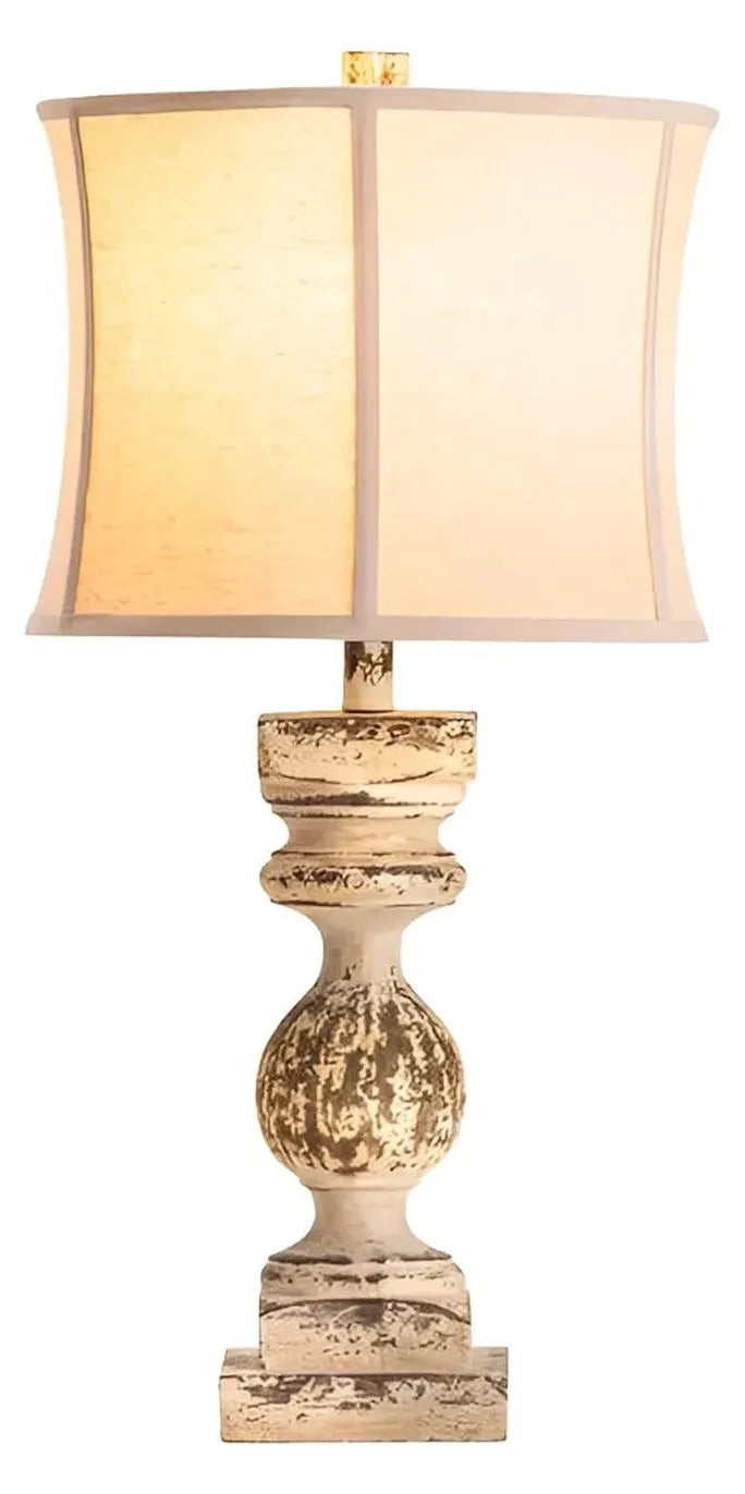 Sargas of Rosemont Table Lamps (2-Pack), White, Rustic