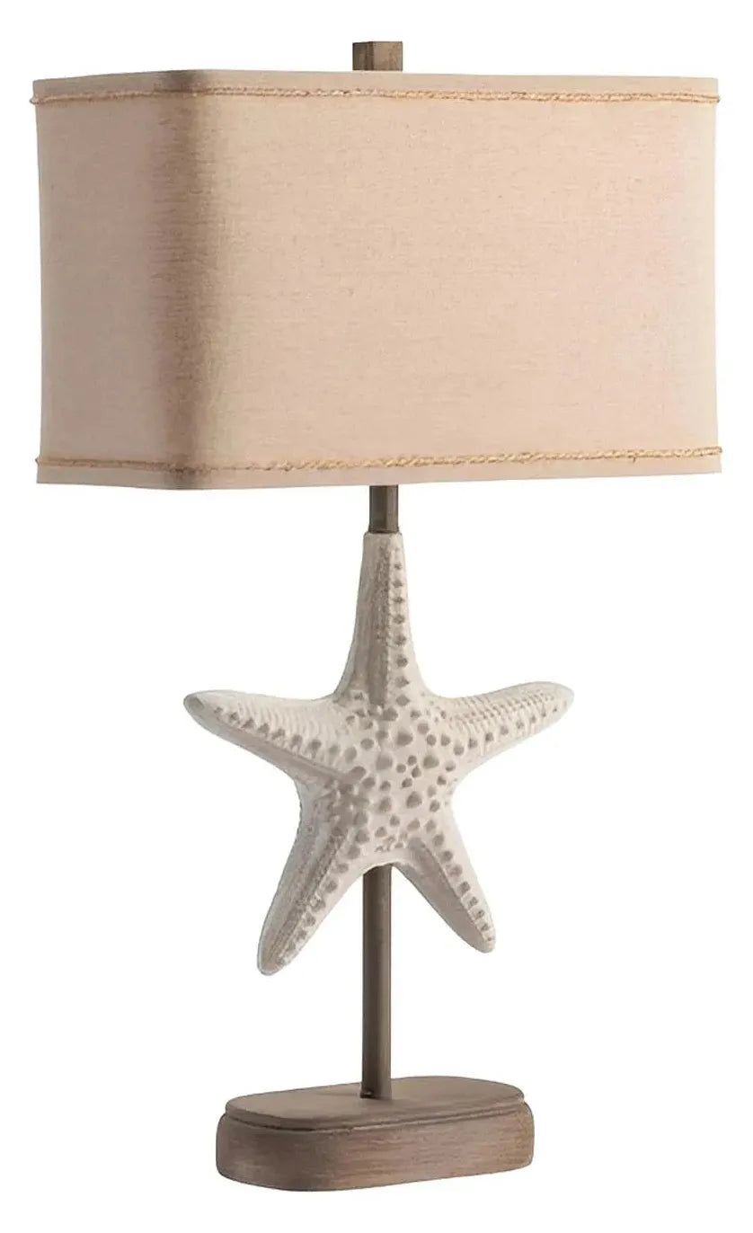 Starfish of Seaside Table Lamps (2-Pack), White, Coastal