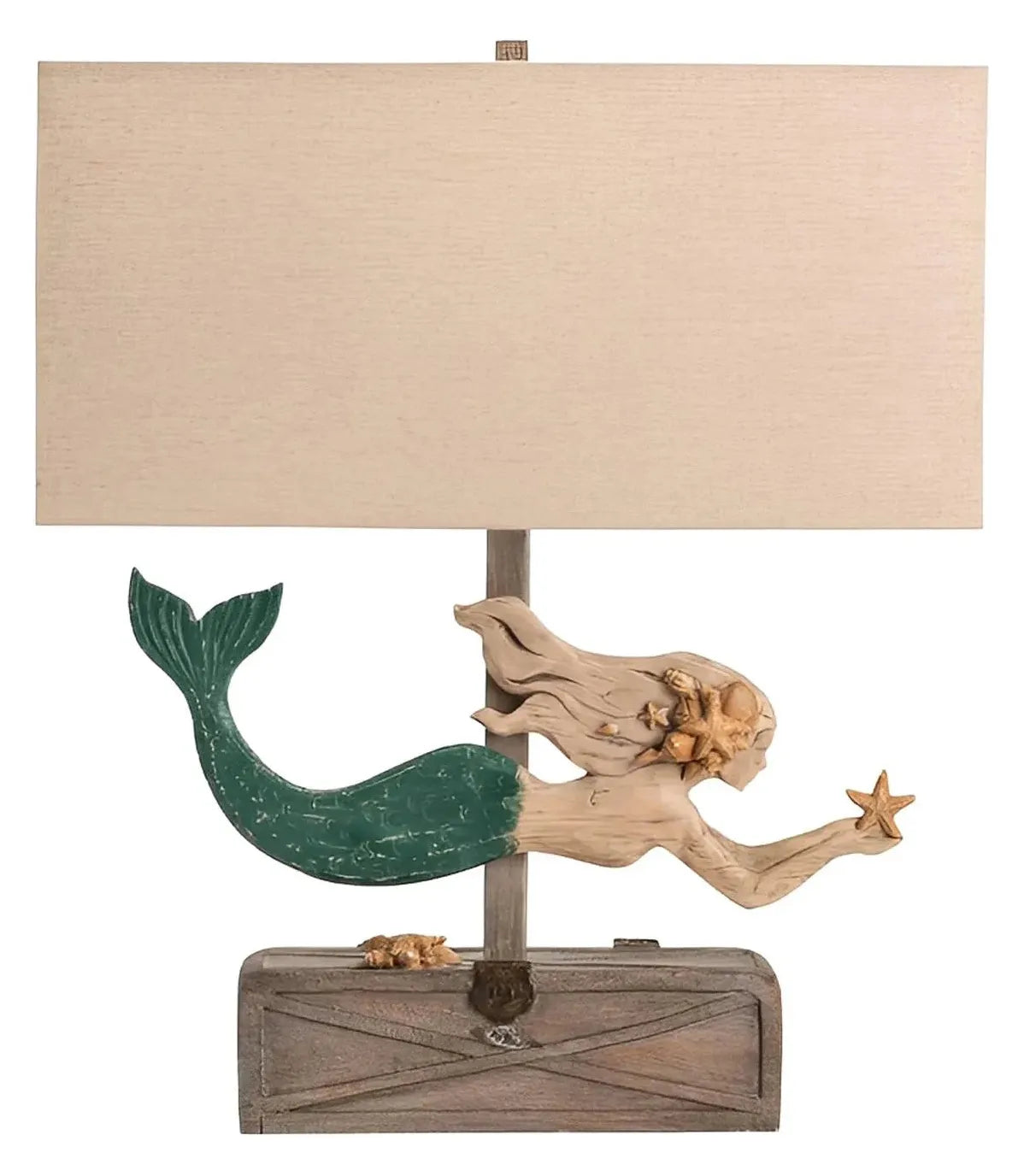 Elara Mermaid Table Lamps (2-Pack), Blue, Coastal