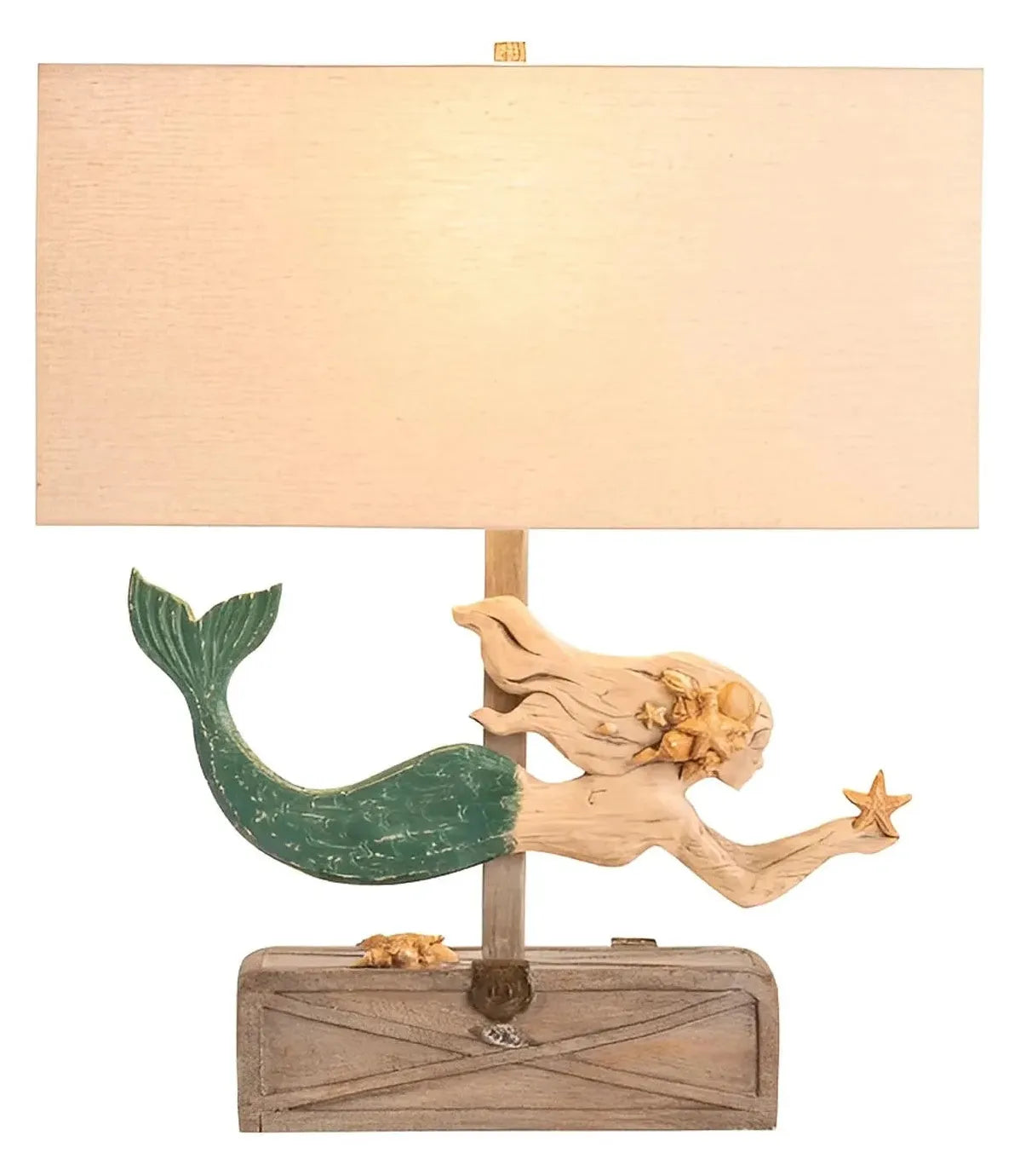Elara Mermaid Table Lamps (2-Pack), Blue, Coastal