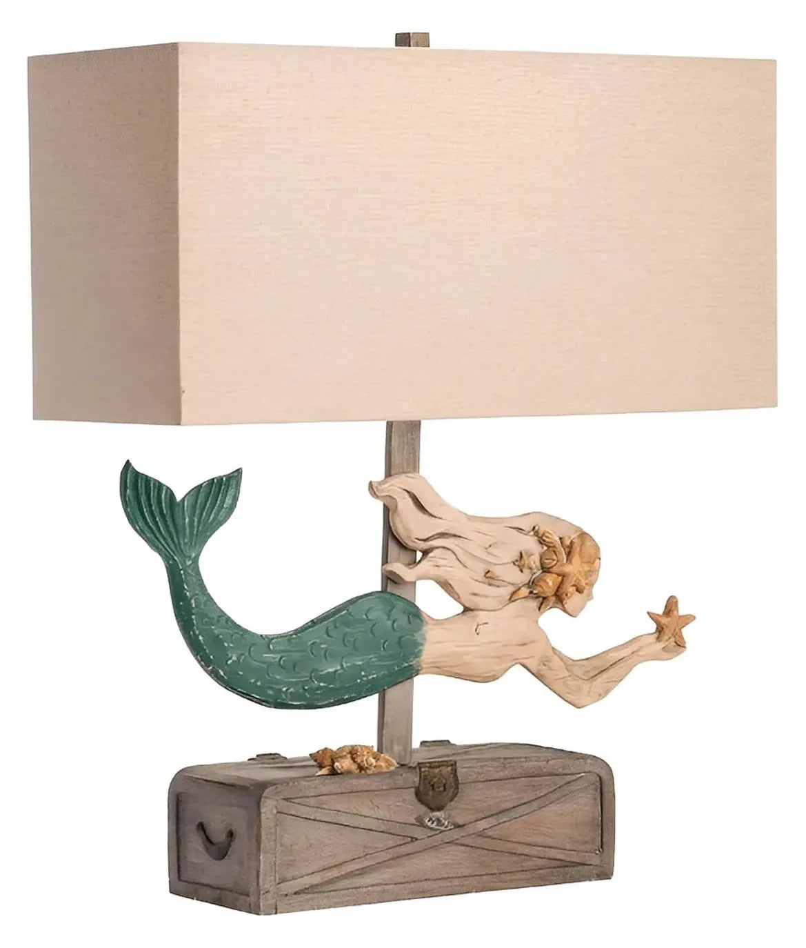 Elara Mermaid Table Lamps (2-Pack), Blue, Coastal