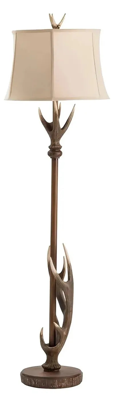 Naos Antlers Floor Lamp, Brown, Rustic