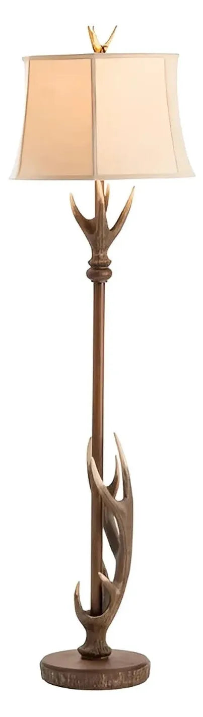 Naos Antlers Floor Lamp, Brown, Rustic